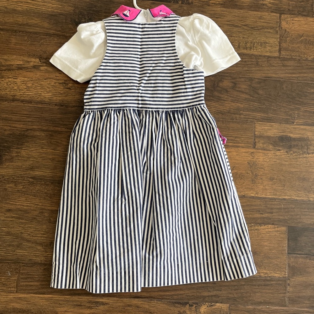 Hartstrings Navy and Pink Sailboat Dress - Picture 3 of 3